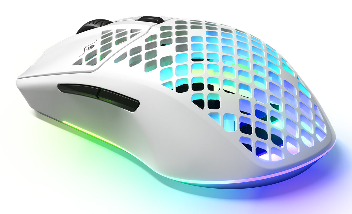 SteelSeries Aerox 3 Wireless (2022) Snow trådløs mus