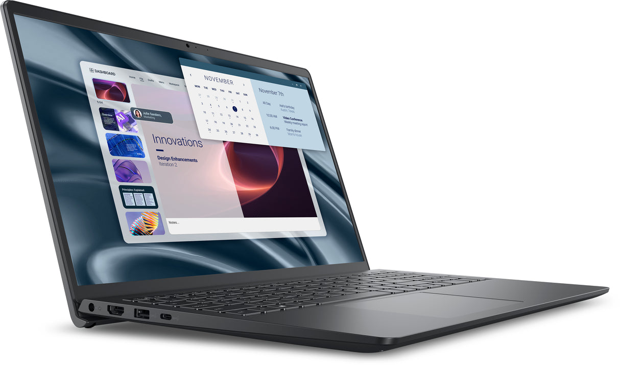 DELL PV15255 AMD Ryzen™ 5 7520U Laptop 39,6 cm (15.6") Fuld HD 8 GB LPDDR5-SDRAM 512 GB SSD Wi-Fi 5 (802.11ac) Windows 11 Pro Sort