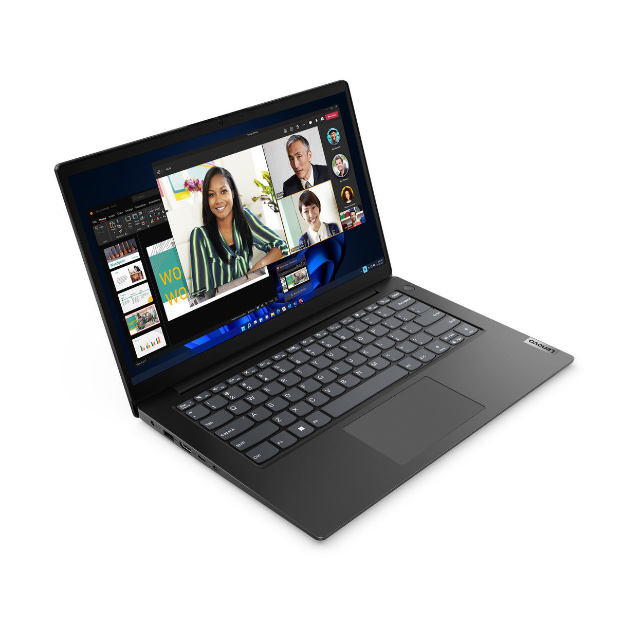 Lenovo V14 G4 AMN AMD Ryzen™ 5 7520U Laptop 35,6 cm (14") Fuld HD 16 GB LPDDR5-SDRAM 512 GB SSD Wi-Fi 6 (802.11ax) Windows 11 Home Nordisk Sort