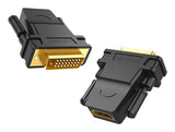 Ugreen 6957303821242 kabel kønsskifter DVI HDMI Sort, Guld