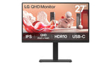 LG 27BA75QB-B.AEU computerskærm 68,6 cm (27") 2560 x 1440 pixel Wide Quad HD LED Sort
