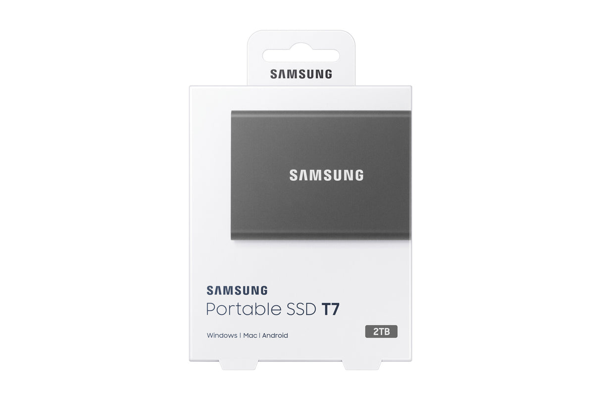 Samsung Portable SSD T7 2 TB USB Type-C 3.2 Gen 2 (3.1 Gen 2) Grå