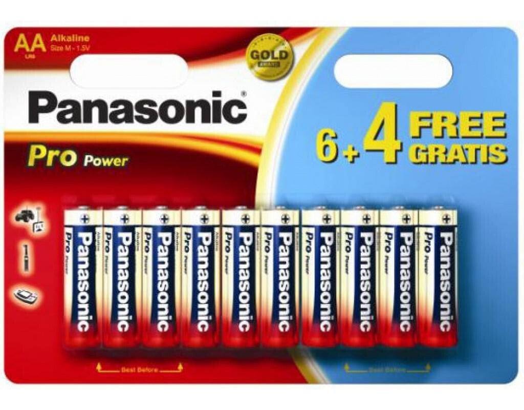 Panasonic Pro Power AA 6+4 Engangsbatteri Alkaline