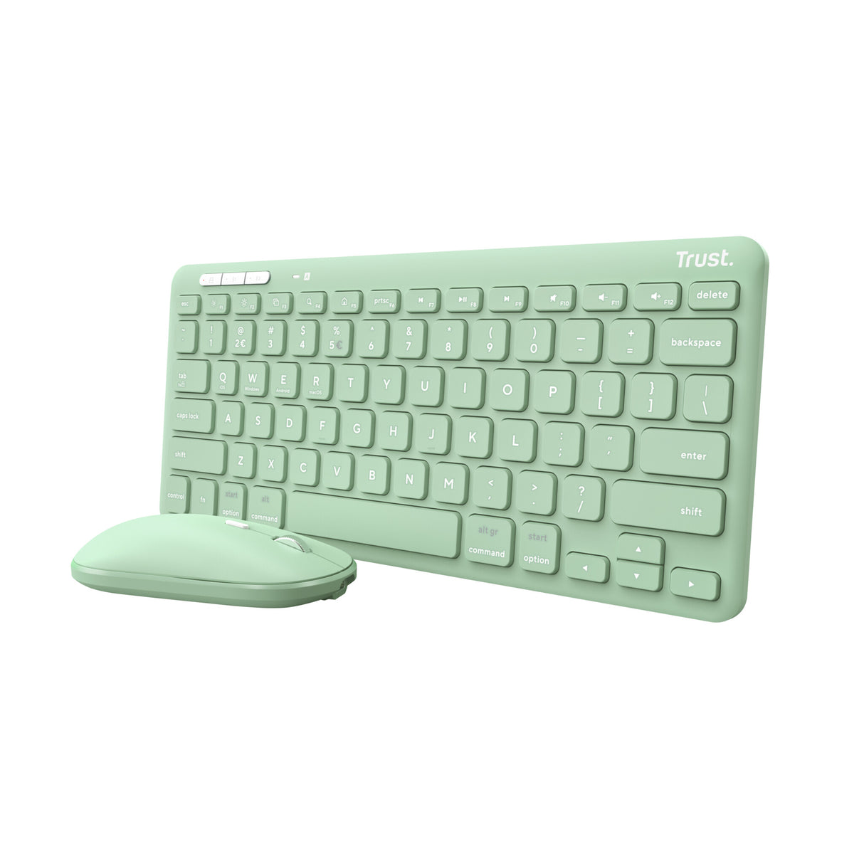 Trust Lyra tastatur Mus inkluderet Kontor RF trådløs + Bluetooth QWERTY US engelsk Grøn