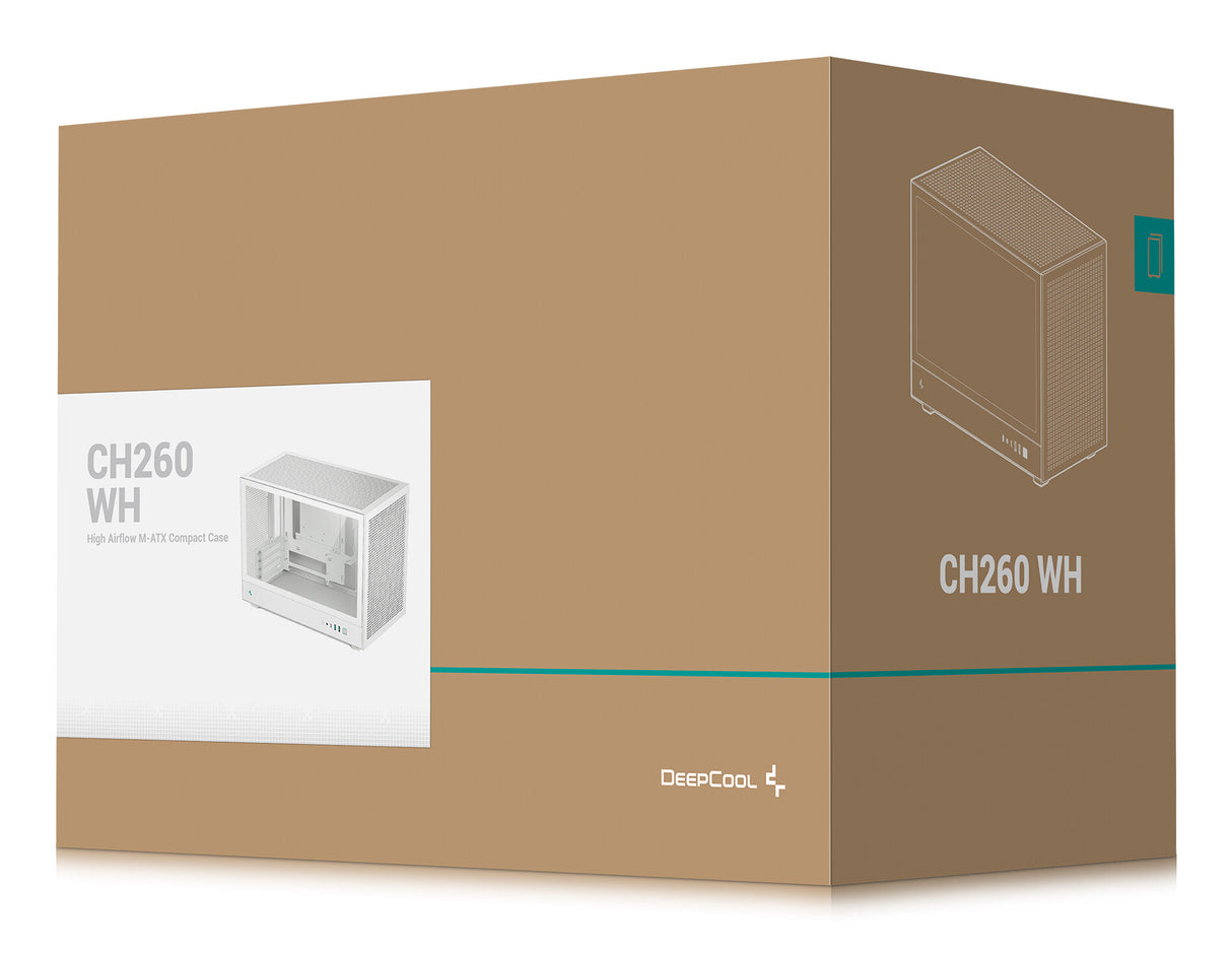 DeepCool CH260 WH Micro Tower Hvid