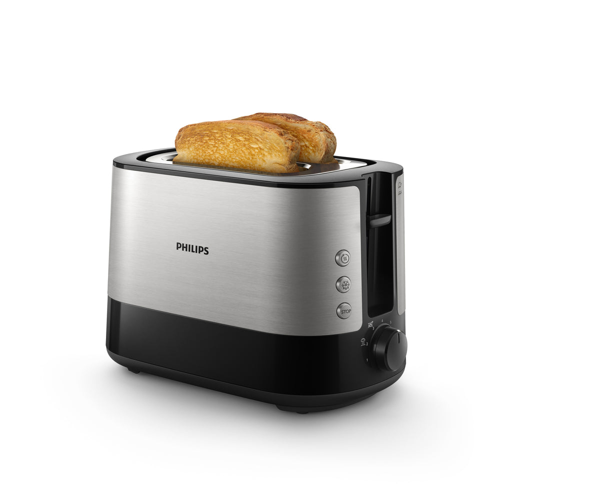 Philips Viva Collection HD2635/90 brødrister 7 2 skive(r) Sort, Titanium