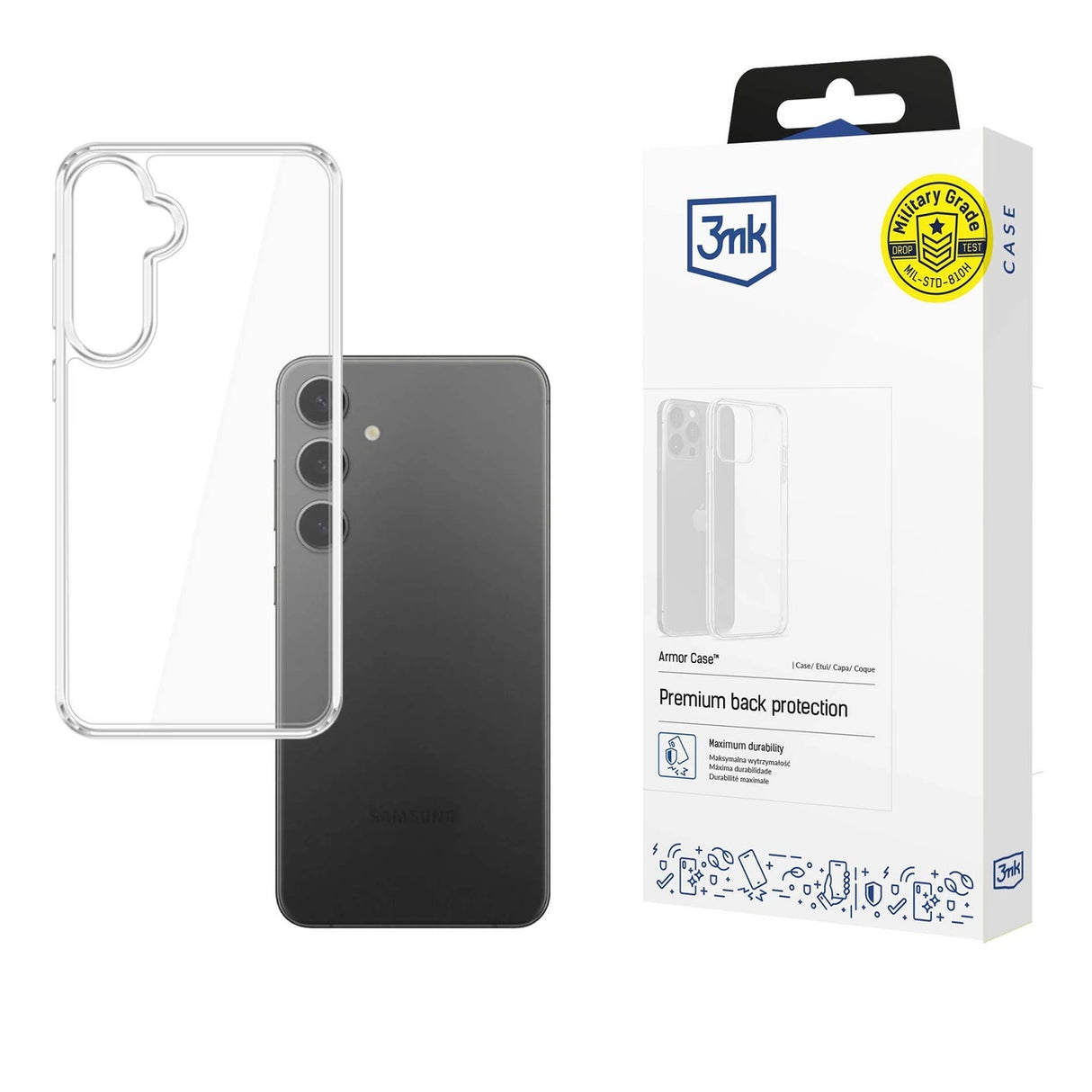 3mk Armor Cover til Samsung Galaxy S25 - Gennemsigtig