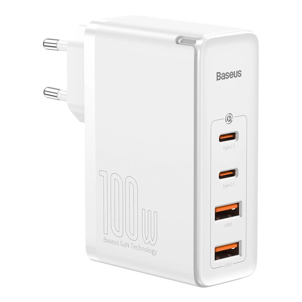 Baseus GaN2 Pro hurtigoplader 100W USB / USB Type C Quick Charge 4+ Strømforsyning hvid