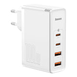 Baseus GaN2 Pro hurtigoplader 100W USB / USB Type C Quick Charge 4+ Strømforsyning hvid