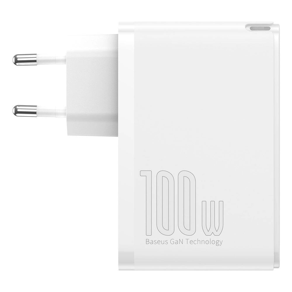 Baseus GaN2 Pro hurtigoplader 100W USB / USB Type C Quick Charge 4+ Strømforsyning hvid