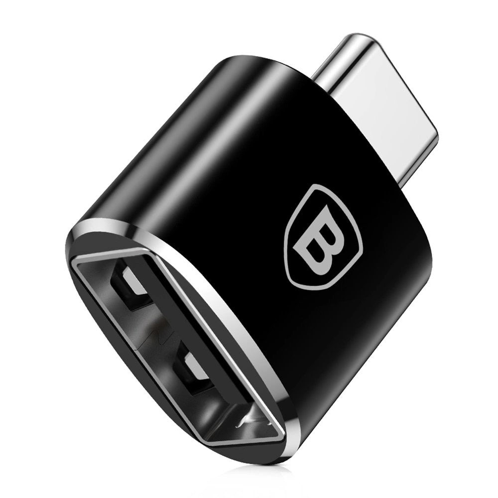 Baseus USB-A til USB-C OTG adapter - sort