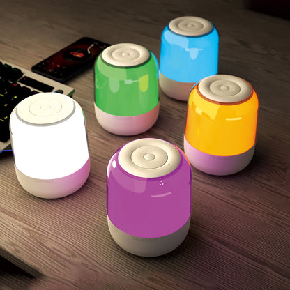 Dudao trådløs Bluetooth 5.0 RGB højttaler 5W 1200mAh hvid (Y11S-hvid)