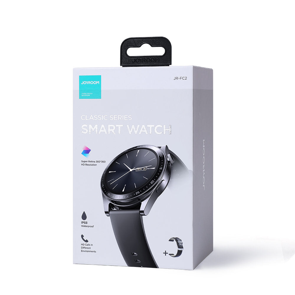 Joyroom FC2 Classic Series Opkaldsbesvarelse Smartwatch IP68 Sort