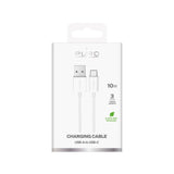 Puro TPE 10W USB-A - USB-C Kabel 3m - Hvid