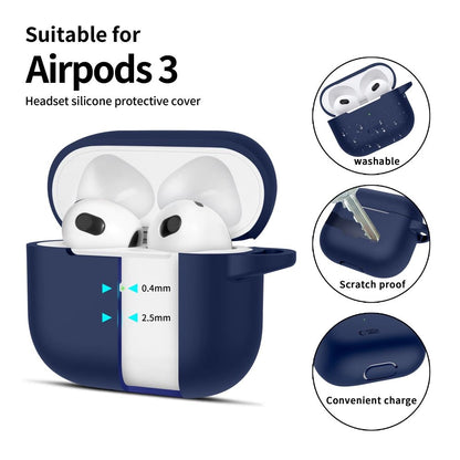 Tech-Protect Silikone Hook Case til Apple AirPods 3 - Blå