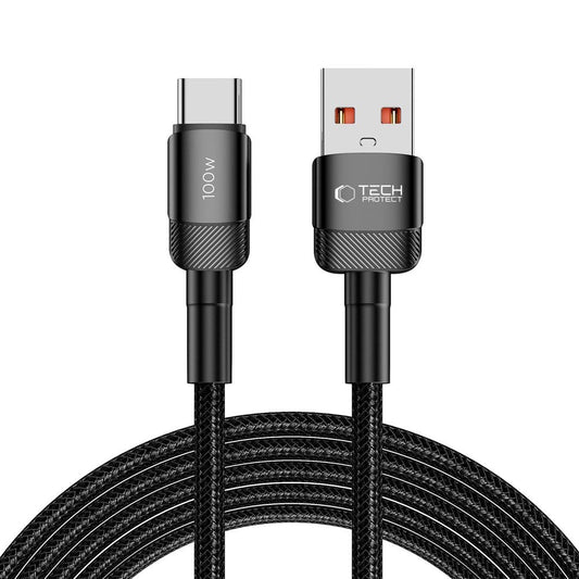 Tech-Protect UltraBoost Evo USB-C / USB-A kabel 100W 5A 3m - sort