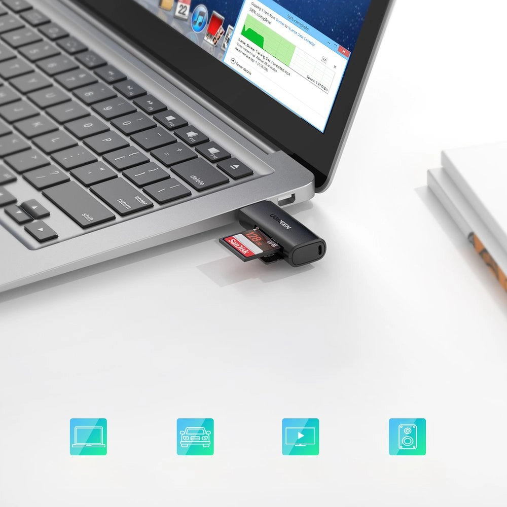 Ugreen CM264 USB 3.0 SD/TF kortlæser - sort