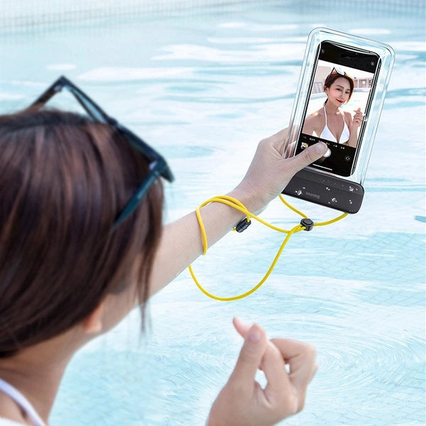 Baseus universal vandtæt telefoncover (maks. 7,2'') til swimmingpool IPX8 hvid (ACFSD-D02)