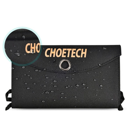 Choetech SC001 solcelle foldbar oplader 19W 2x USB-A - sort