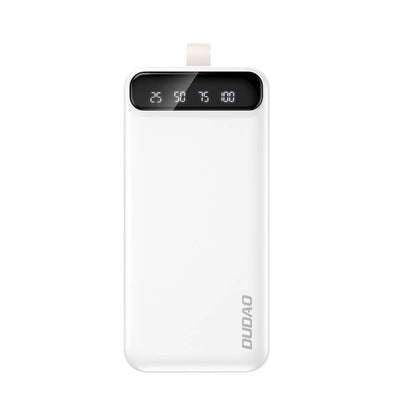 Dudao powerbank 30000 mAh 2x USB / USB-C med LED-lys hvid (K8s+ hvid)