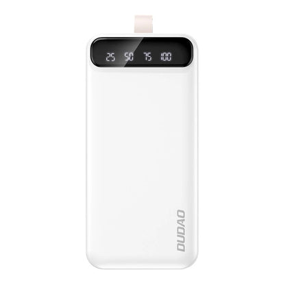 Dudao powerbank 30000 mAh 2x USB / USB-C med LED-lys hvid (K8s+ hvid)