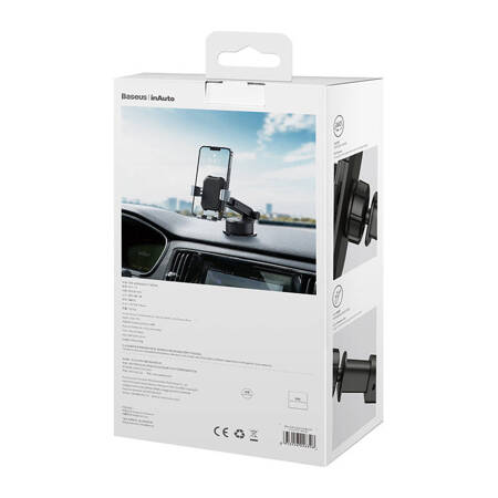 Gravity car mount for Baseus Tank phone with suction cup (sort)