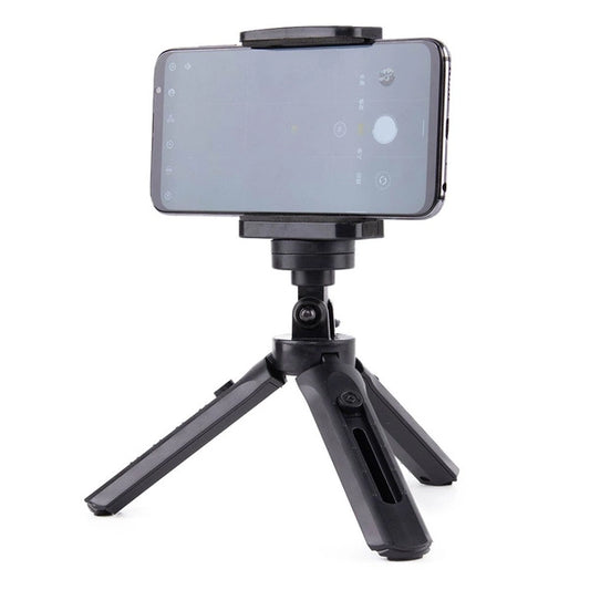 Mini tripod med telefonholder mount selfie stick kamera GoPro holder sort