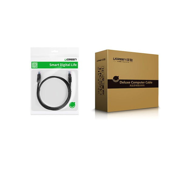 Ugreen Cable Ethernet patch ledning RJ45 Cat 6 UTP 1000Mbps 1m sort (20159)