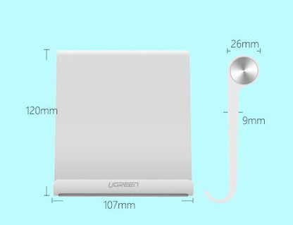 Ugreen LP115 30485 120 x 107 mm bordholder til tablet/telefon 4,7-11" - hvid