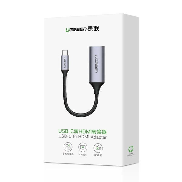 Ugreen USB Type C til HDMI 2.0 Adapter 4K @ 60 Hz Thunderbolt 3 til MacBook / PC grå (70444)