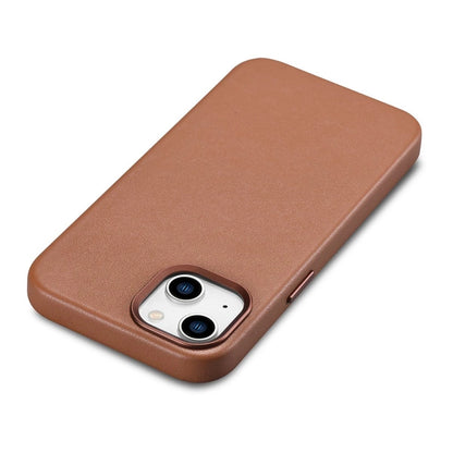 iCarer Case Leather Case Cover for iPhone 14 Brown (WMI14220705-BN) (MagSafe Compatible)