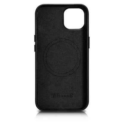 iCarer Case Leather cover for iPhone 14 black (WMI14220705-BK) (MagSafe compatible)