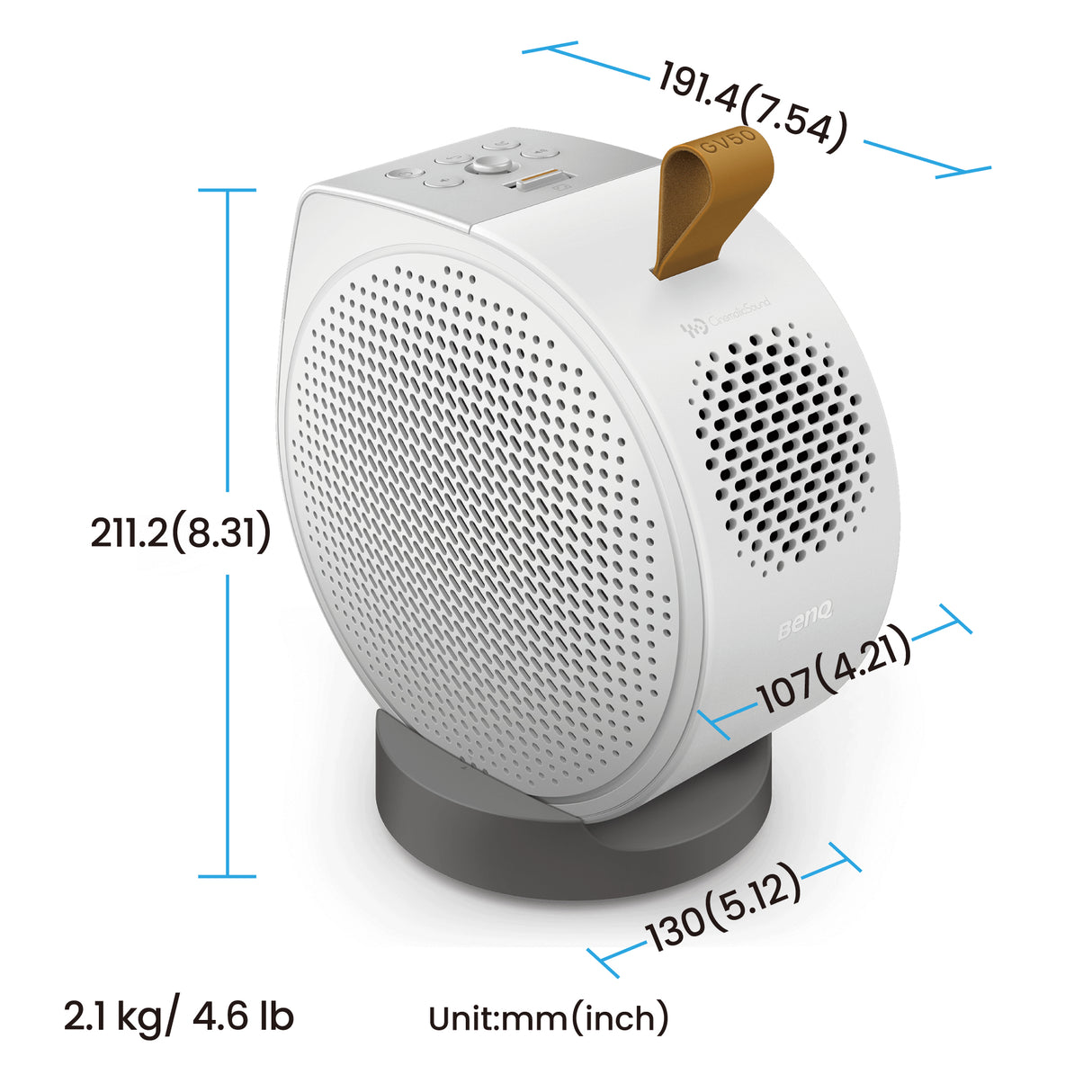 BenQ GV50 DLP-projektor Full HD USB-C HDMI