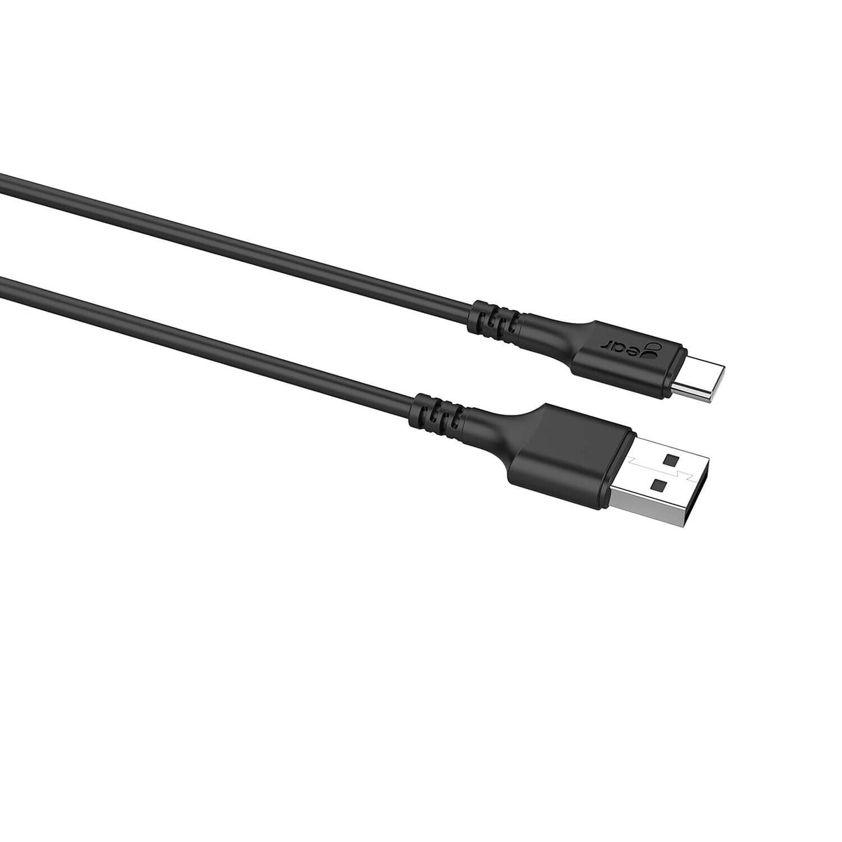 Gear Lader 12-24V 2xUSB 3.4A USB-C 2.0 Kabel 1m Sort