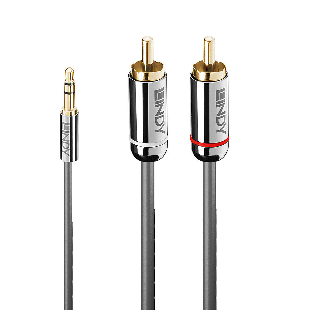 Lindy 35332 lydkabel 0,5 m 3.5mm 2 x RCA Anthracit