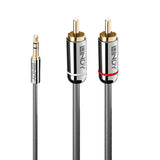 Lindy 35332 lydkabel 0,5 m 3.5mm 2 x RCA Anthracit