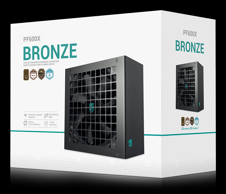 DeepCool PF600X enhed til strømforsyning 600 W 20+4 pin ATX ATX Sort