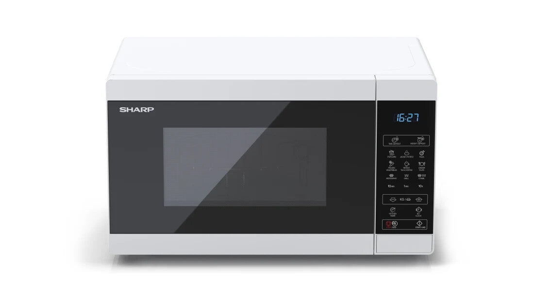 Sharp YC-MG02E-W mikrobølgeovn Blå, Hvid Bordplade 20 L 800 W