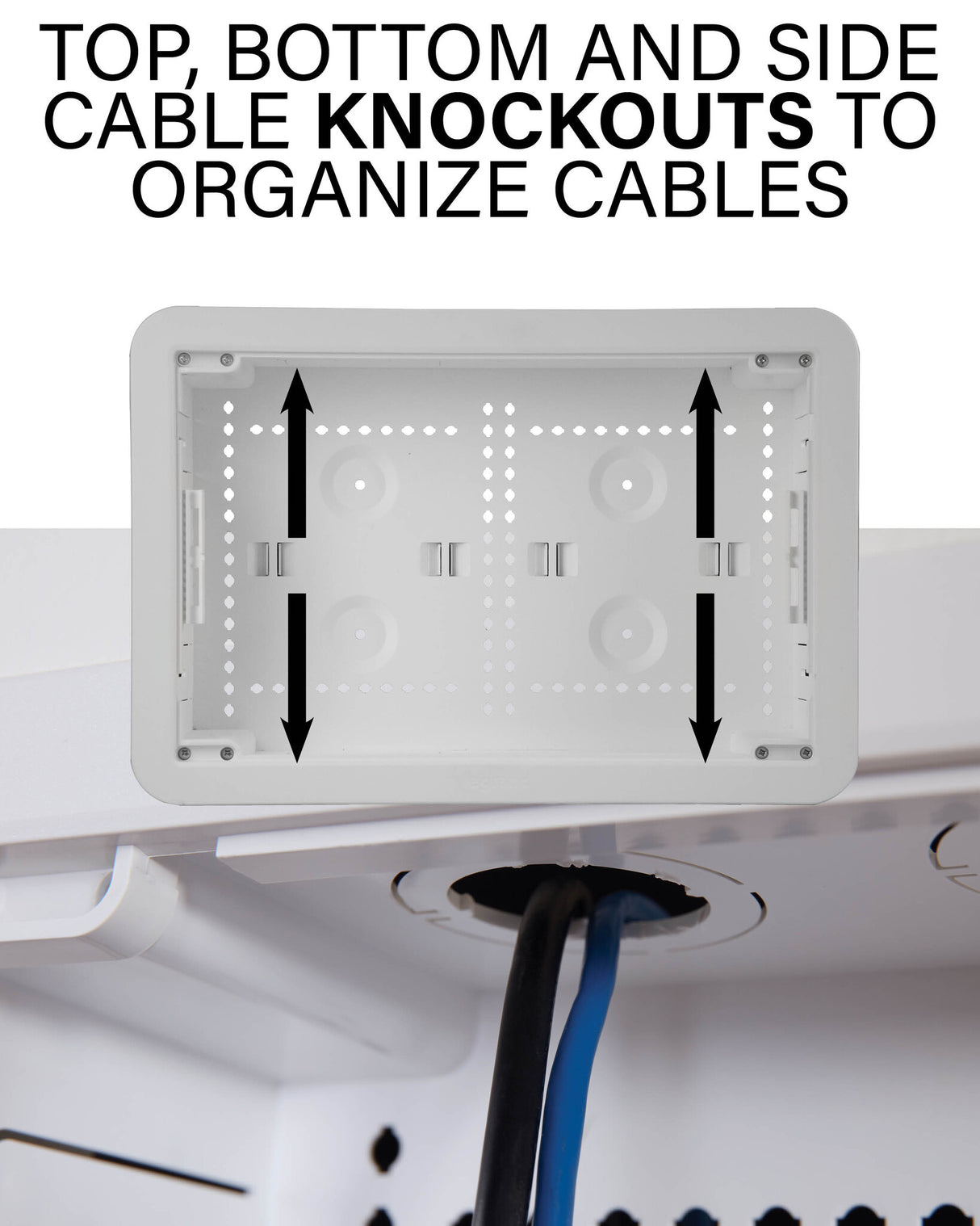 SANUS SA-IWB9-W1 kabelorganisator Væg Kabelboks Hvid 1 stk