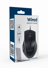 Gembird -4B-02 mus Kontor Højre hånd USB Optisk 1200 dpi