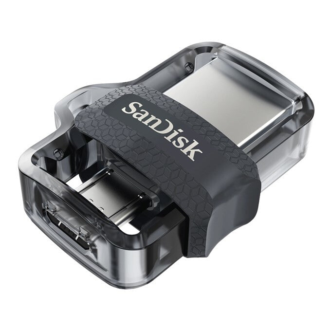 SanDisk 173384 USB-nøgle 32 GB USB Type-A / Micro-USB Sort, Transparent