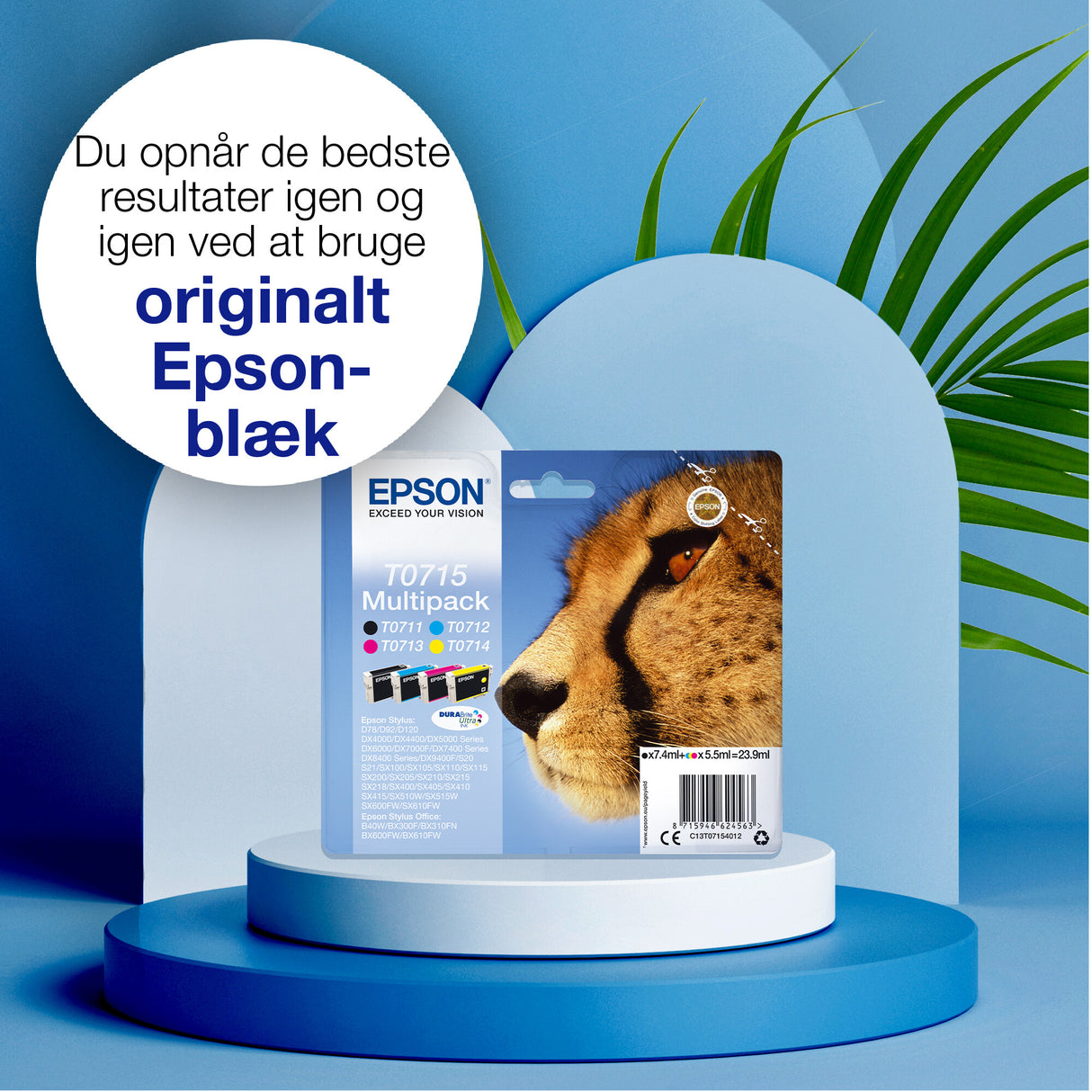 Epson Singlepack Cyan T0712 DURABrite Ultra Ink