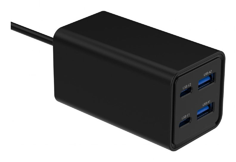 Gembird TA-UC-2A2C-PD65-01-BK oplader til mobil enhed Laptop, Smartphone Sort Vekselstrøm Hurtig opladning Indendørs