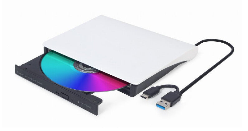 Gembird DVD-USB-031-BW optisk diskdrev DVD±RW Sort