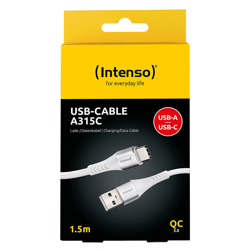 Intenso CABLE USB-A TO USB-C 1.5M/7901102 USB-kabel 1,5 m USB A USB C 0,48 Gbit/sek. 60 W Hvid