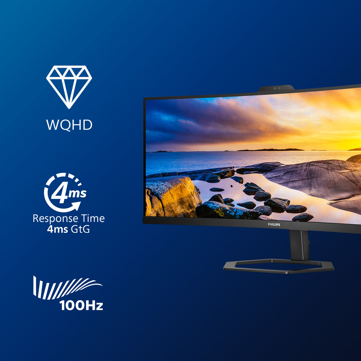 Philips 5000 series 34E1C5600HE/00 LED display 86,4 cm (34") 3440 x 1440 pixel 4K Ultra HD Sort