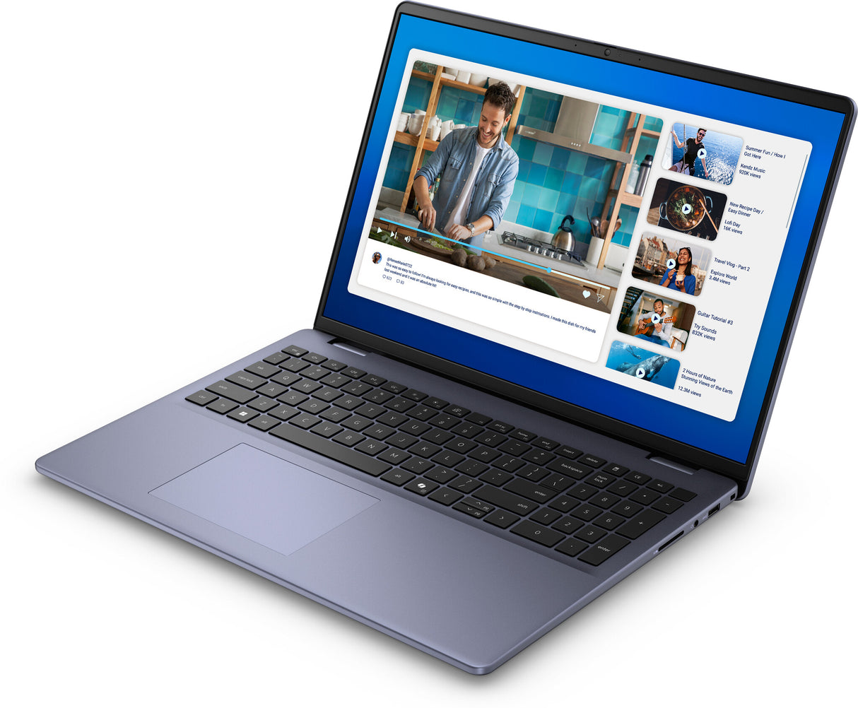 DELL DC16251 Intel Core 7 150U Laptop 40,6 cm (16") Full HD+ 16 GB DDR5-SDRAM 512 GB SSD Wi-Fi 6E (802.11ax) Ubuntu Linux Blå