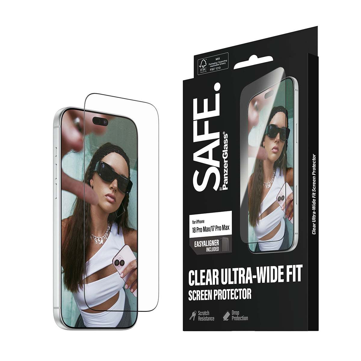 SAFE. by PanzerGlass Skærmbeskytter til iPhone 18 Pro Max