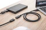 Digitus AK-300210-015-S USB-kabel USB 2.0 1,5 m USB C 0,48 Gbit/sek. Sort