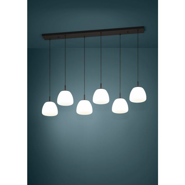Eglo Balmes 6L sort/opal langbordspendel